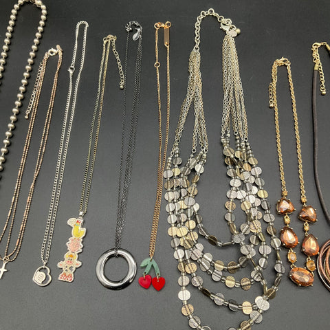 Modern Fashion Jewelry Lot of 11 Necklaces Bracelet Heart Cross Butterfly Charm