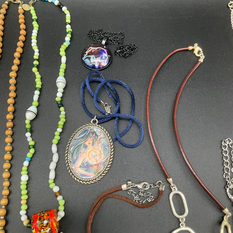 Beaded & Pendant Boho Jewelry Lot of 20 Vintage and Modern Necklaces