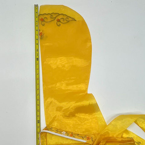 Unbranded Women's Yellow Korean Hanbok Dress Embroidered Floral 2-pc Set Sz L