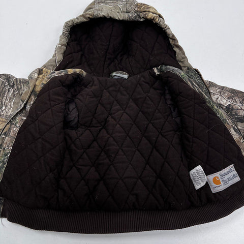 Carhartt Kids Realtree Camo Quilted Lined Canvas Hooded Active Jacket Sz 3T