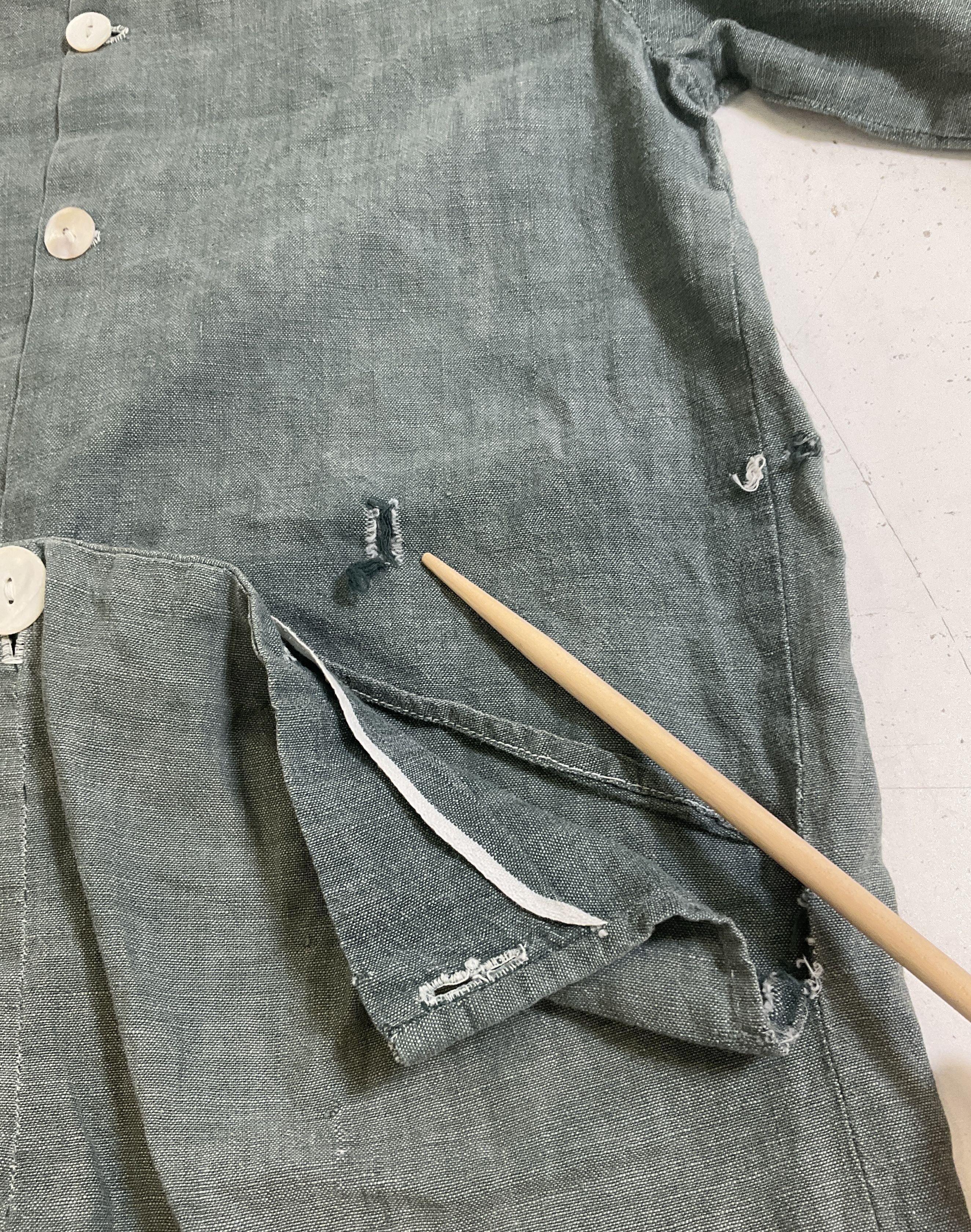Vintage 1950s Baby Romper Chambray Drop Seat Peter Pan Collar Gray One Piece