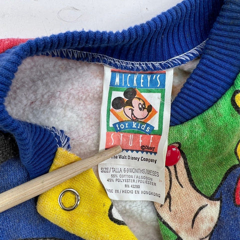 Vintage 90s Disney Mickey's Stuff For Kids Sports Snap Front Jacket Sz 6-9M