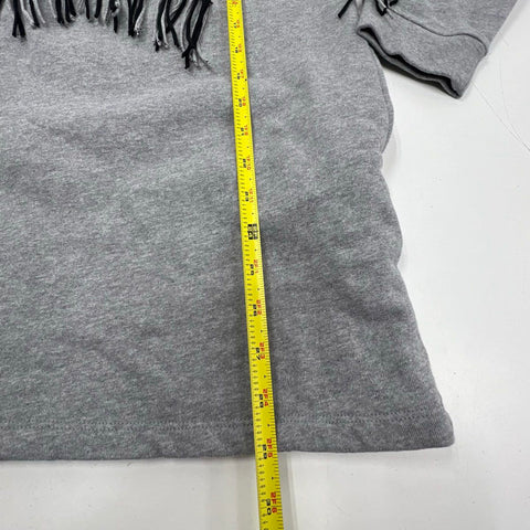 Stella McCartney Kids Fringed Star Sweatshirt Dress Gray Sz 14Y