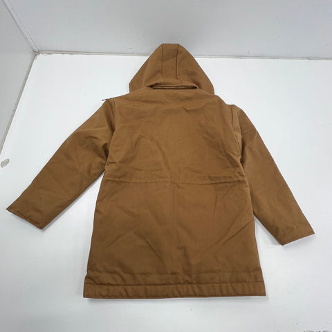 Vintage 90s Pella Brown Canvas Quilted Lined Chore Coat Jacket USA Men's M