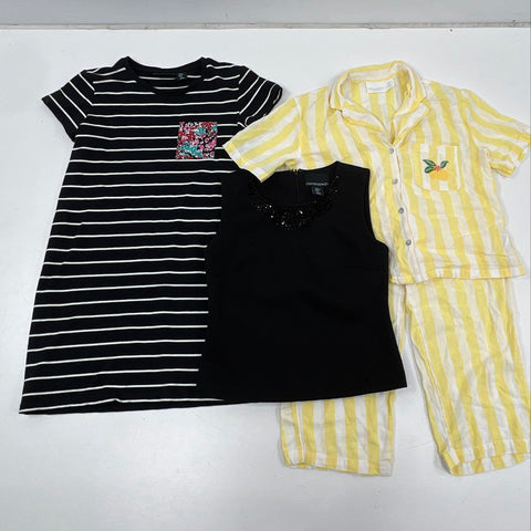 Cynthia Rowley Women's Clothing Lot 4pc PJ Set Beaded Top Striped Dress Sz XS S