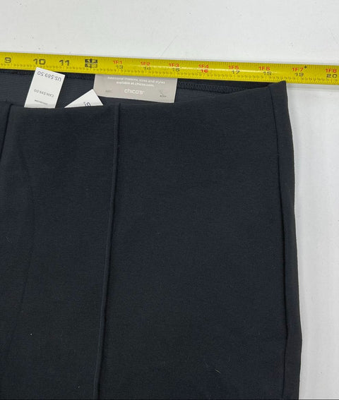 Chico's Black So Slimming Juliet Straight Leg Pants Women's Size 16S 3S NWT