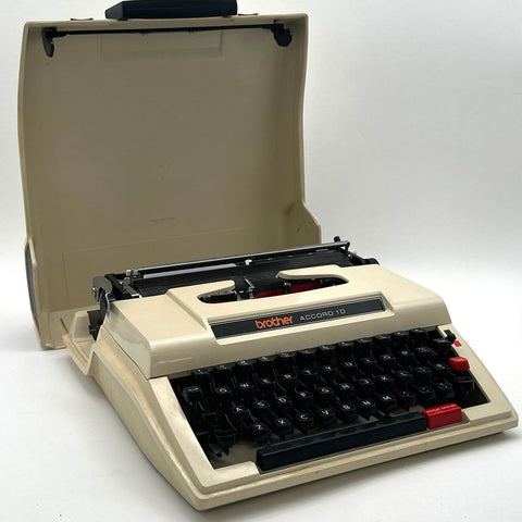 Vintage Brother Accord 10 Portable Manual Typewriter Needs Repair For Parts