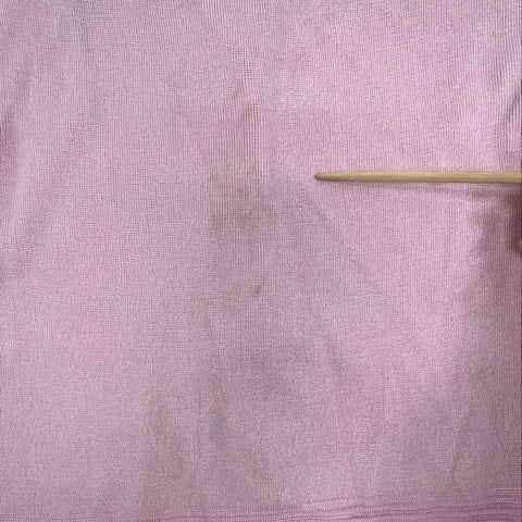 St. John Women's Cardigan Sweater Pink Rayon Wool Knit Ribbed Collar Size S