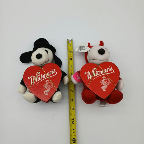 Peanuts Snoopy Plush Lot Whitman's Sampler Valentine's Day Tuxedo Devil Vintage