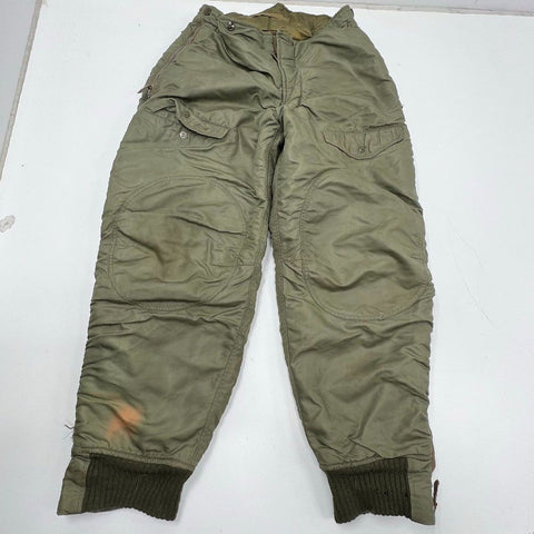 Vintage 50s Reed Men's F-1 Aircrew Heavy Flight Pants Olive Green Size 34