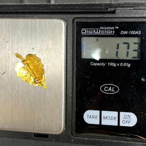 12K Black Hills Gold Leaf Pin 1.73g