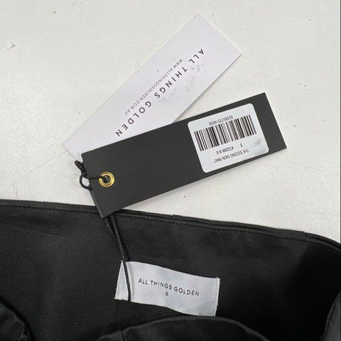 All Things Golden Women's The Second Skin Pant Black High Waist Zipper NWT S