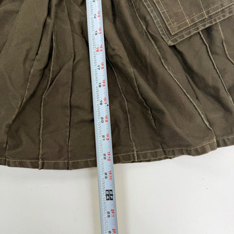 Damn Near Kilt 'Em DNKE Men's Utility Kilt Brown Cotton Cargo Pockets Size M
