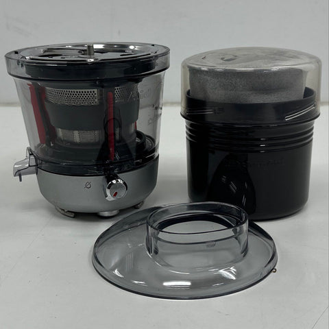 KitchenAid Silver Masticating Juicer and Sauce Stand Mixer Attachment KSM1JA