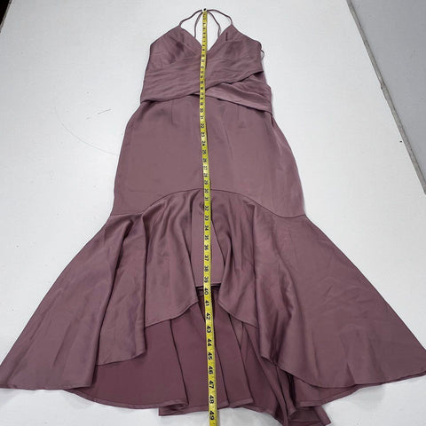 Gianni Bini Women's Melinda Dress Dusty Rose Ruffle Halter High Low NWT Sz M