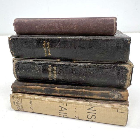 Antique German Hymnal Books Lot 5 Evangelisches Gesangbuch Lutheran 1800s