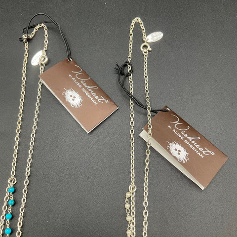 Alise Sheehan Demdaco Wishnest Bird Necklace Lot 2 Faux Pearl Turquoise NWT