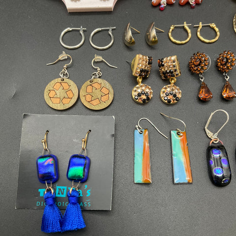 Eclectic Earring Lot 16 Pairs Charming Charlie Tonya's Blush Holiday Artisan