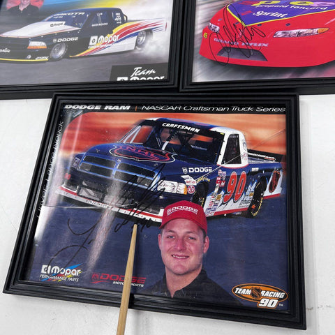 NASCAR Framed Print Lot 5 Signed Adam Petty David Nickens Lance Norick Mopar