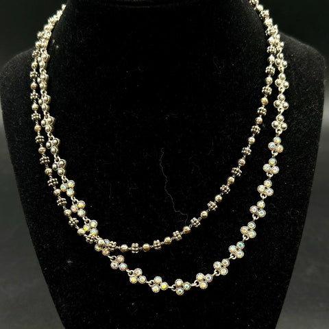 Vintage Napier Costume Jewelry Lot 5pc Silver Tone Rhinestone Peach Bracelet
