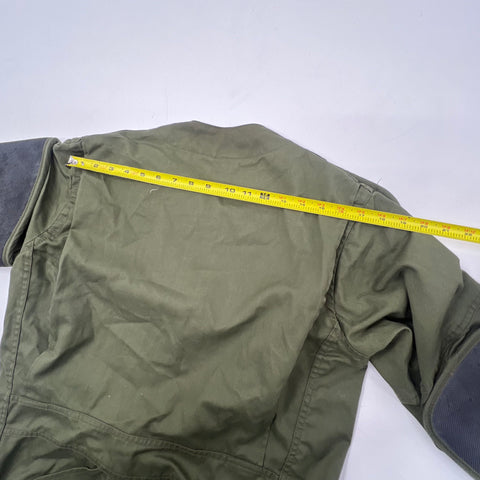 Vintage 10-X Green Canvas Padded Recoil Hunting Shooting Field Jacket USA
