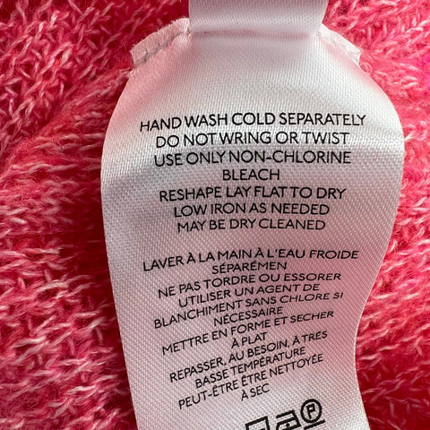 NWT Anthropologie Pink Rose Cable Knit Crewneck Sweater Women's Size S