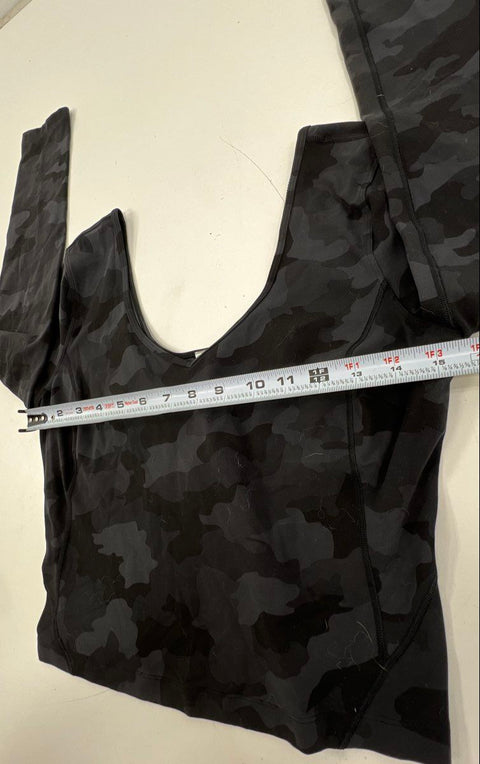 Lululemon Women's Activewear Lot 3 Camo Crop Top Strappy Tank Navy Leggings Yoga