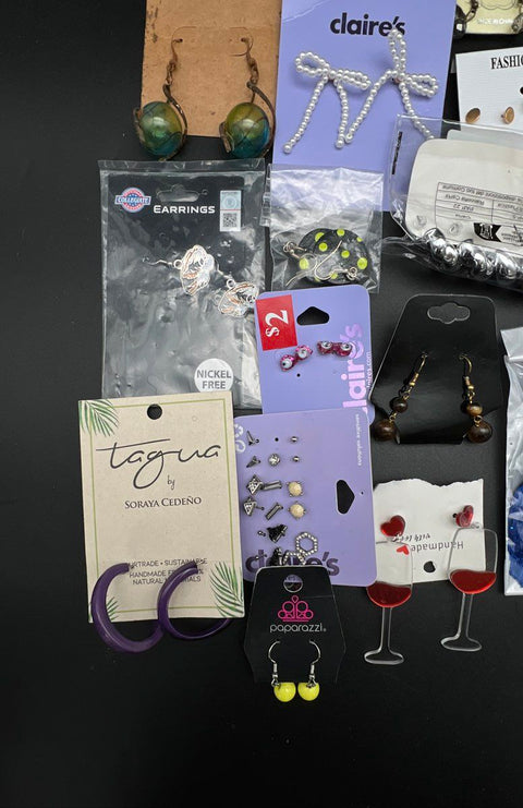 Paparazzi Claire's Tagua Modern Fashion Jewelry Lot of 28 Pairs Earrings