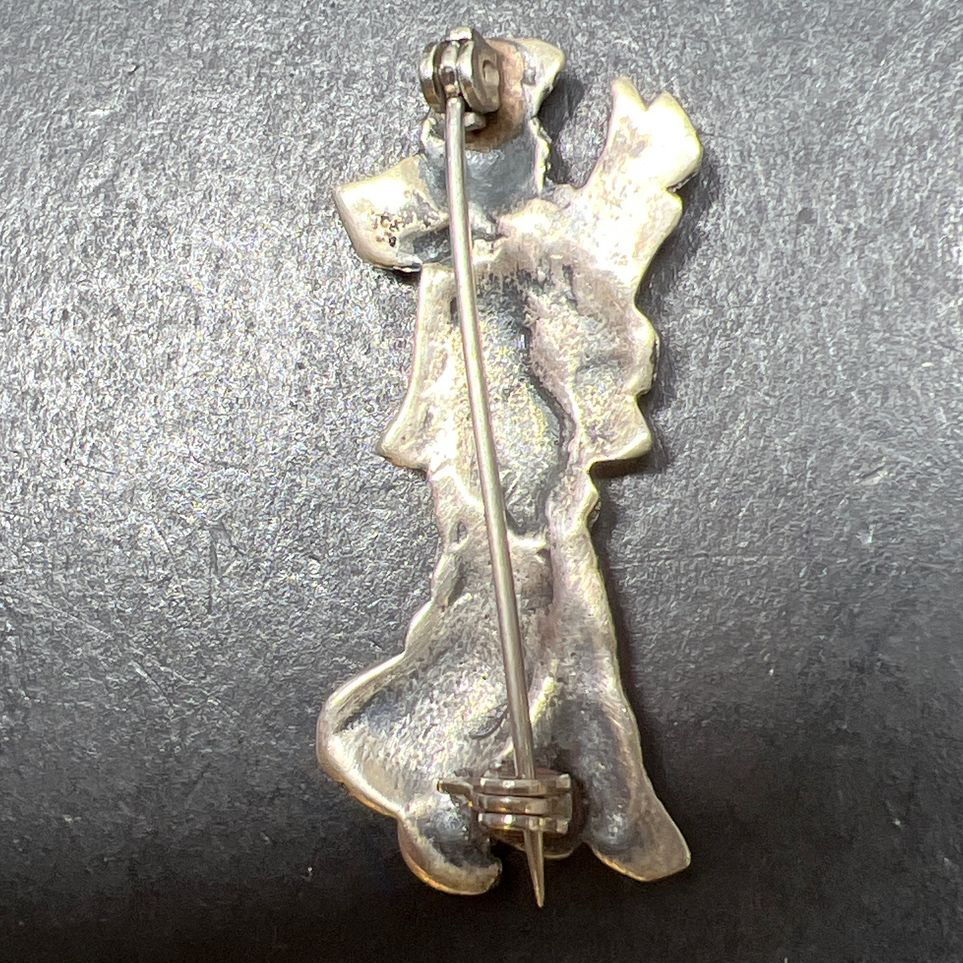 Vintage Sterling Silver Sailor Brooch 7g