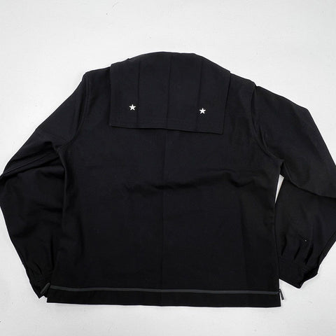 Vintage 90s US Navy Men's Blue Wool Dress Jumper Sailor Shirt Bib Size 46R