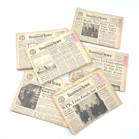 Trainman News Newsletter Lot Brotherhood of Railroad Trainmen 1954 Railroadiana