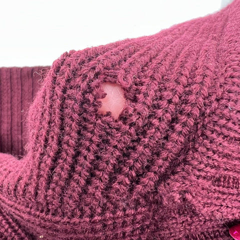 Talbots Women's Cardigan NWT Maroon Merino Wool Drape Open Front Petite Sz 2XP