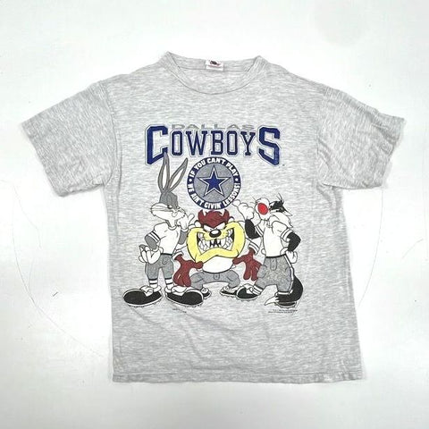 Vintage 1994 Dallas Cowboys Looney Tunes T-Shirt Single Stitch Sun Sportswear L