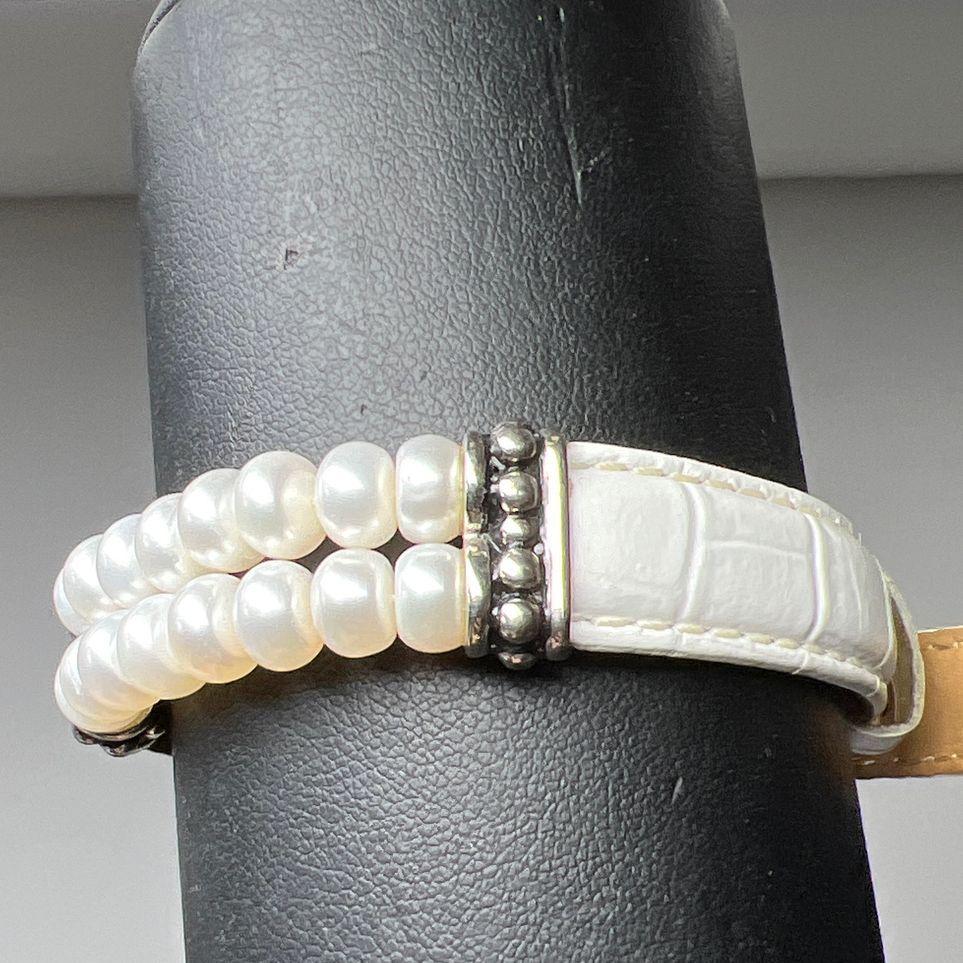 Honora Pearl Leather Band Bracelet
