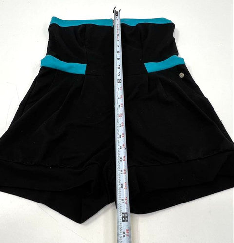 Apple Bottoms Women's Black Blue Strapless Zipper Romper Vintage Y2K Pockets SzL