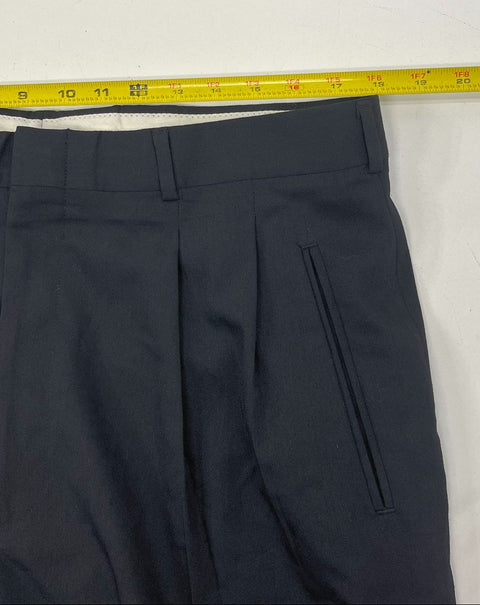 Lot 2 Perry Ellis Corbin Black Pleated Front Dress Pants Slacks Men's 38x29