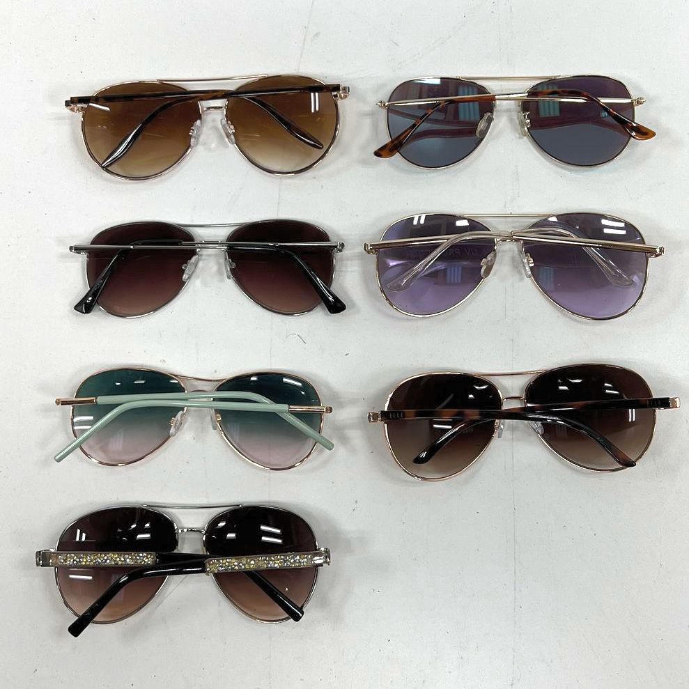 Adult Unisex Women's Aviator Style Sunglasses Lot Mixed Colors & Brands