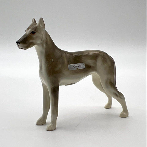 Vintage Ceramic Great Dane Dog Figurine Standing Glossy Glaze 6 Inch