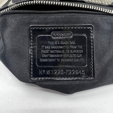 Coach Black Signature Canvas Poppy Crossbody Bag Heart Charm F22945