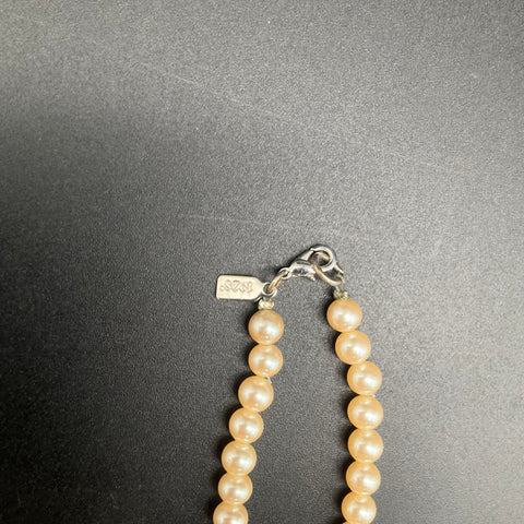 1928 Jewelry Lot 5 Vintage Style Gold Tone Faux Pearl Beaded Necklaces Earrings