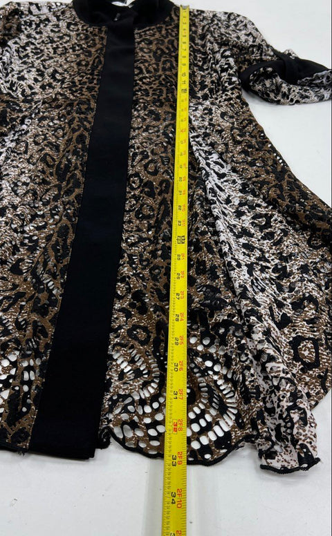Vintage Y2K Joseph Ribkoff Leopard Lace Tunic Top NWT Asymmetrical Canada Sz 6