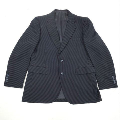 Vintage 90s JCPenney Men's Navy Pinstripe Two Button Suit Coat Blazer Sz 42R