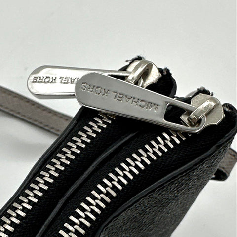 Michael Kors Wristlet Pouch Purse Black Signature Canvas Lot of 2