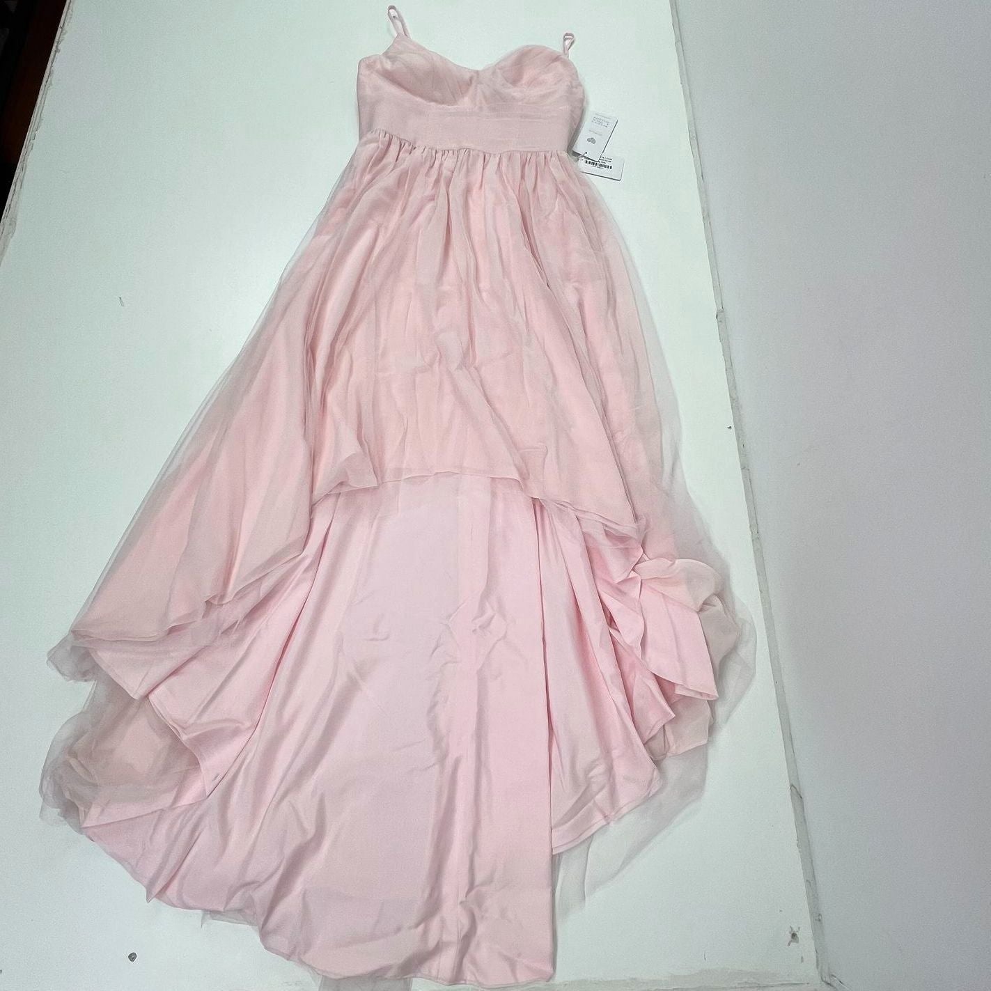 NWT JJ's House Tulle Blushing Pink A-Line Hi-Low Dress - Size 14