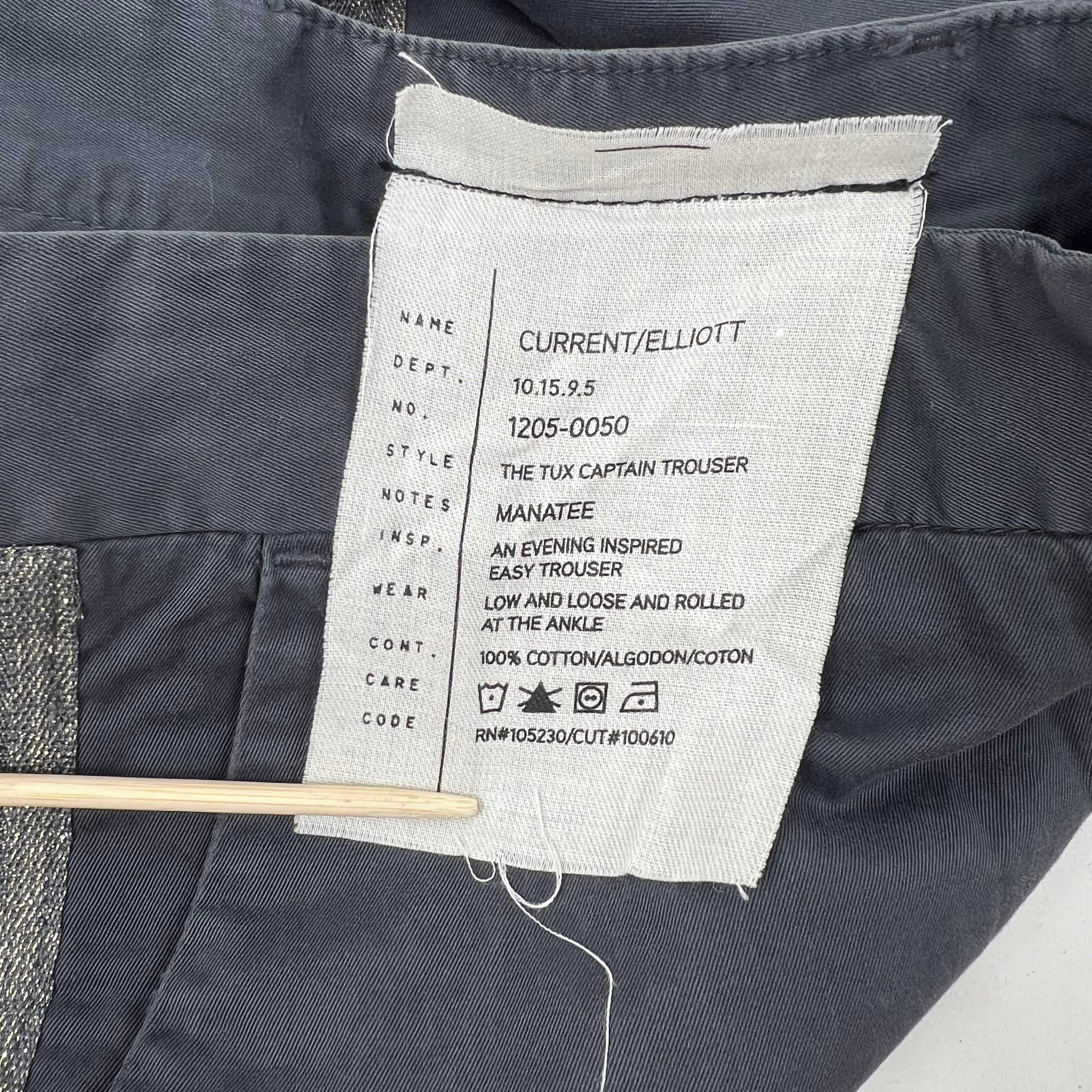 Current/Elliott NWT Gray The Tux Captain Glitter Stripe Trousers Pants Women's