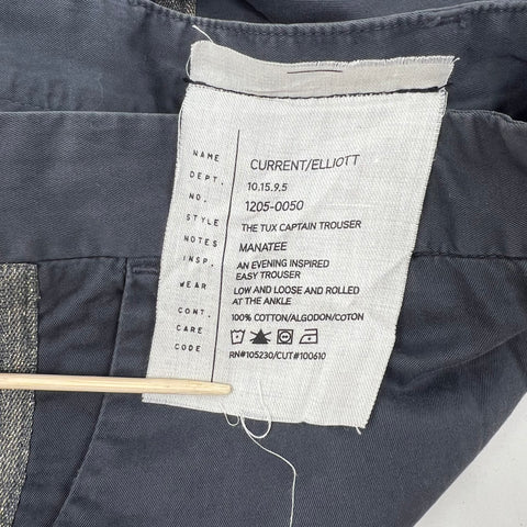 Current/Elliott NWT Gray The Tux Captain Glitter Stripe Trousers Pants Women's