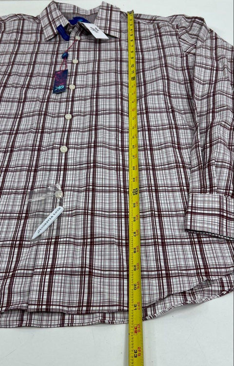 Egara Men's Lot of 2 Plaid Non-Iron Button Up Dress Shirts Size XL NWT