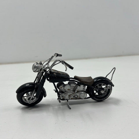 Handmade Metal Art Motorcycle Sculpture Chopper Bobber Style Desk Figurine