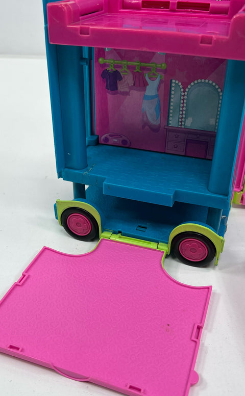 Vintage Collectible Toys Mattel Polly Pocket Triple Decker Fold Out Bus Lot