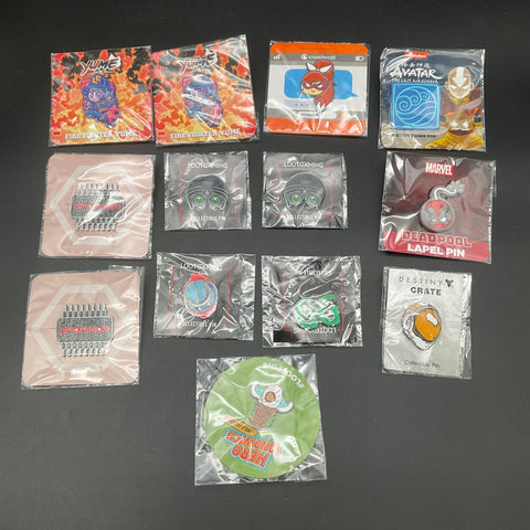 Loot Crate Collectible Pin Lot Modern Marvel Avatar Destiny 12 Pins See Photos
